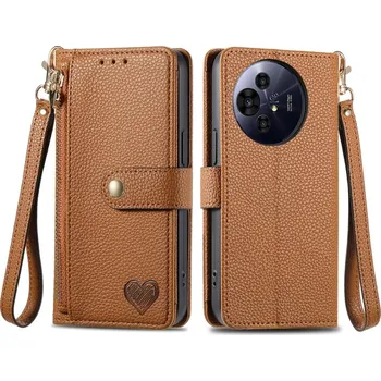 Pouzdro na tablet VSECHNONAMOBIL 94439 HEART Peněženkové pouzdro pro TCL 50 Pro NxtPaper hnědé