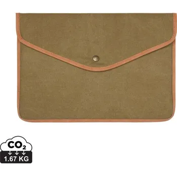 batoh na notebook VINGA Pochette ordinateur 14" en toile recyclée GRS Bosler - Zelená, Firemní dárkové předměty s vlastním potiskem
