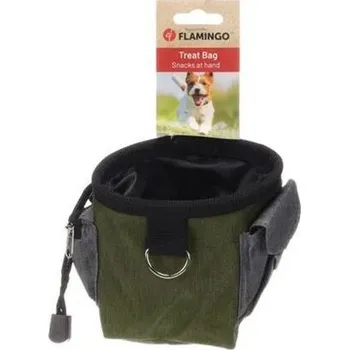 Pamlskovník Flamingo Pamlsovník s pouzdrem na pytlíky zelený
