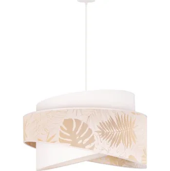 Duolla - Lustr na lanku BROOKLYN 1xE27/40W/230V pr. 50 cm bílá/mosaz