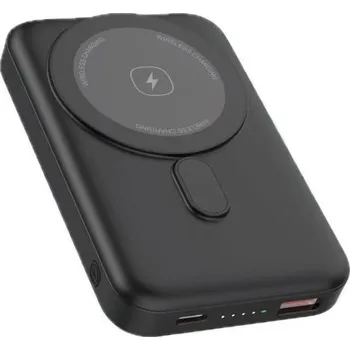 Powerbanka Power Bank magnetická s bezdr. nab. MagSafe 10000 mAh 20W Power Delivery černá