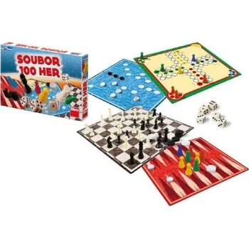 Společenská hra Soubor her 100 společenská hra v krabici 33x23x3,5cm