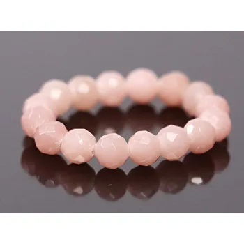 Prsten Magieprirody.cz Prsten Opál růžový - 4 mm fazetované kuličky #97 - z přírodních kamenů