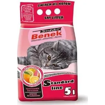BENEK Super Standard Bentonitové stelivo citrusová svěžest 2 x 5L
