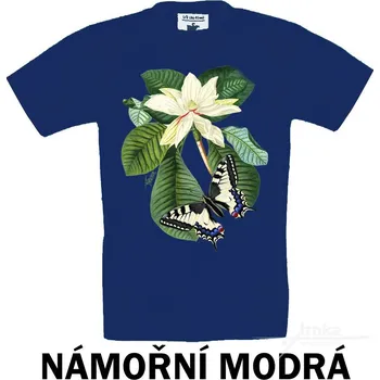 Pánské tričko Tričko UNI Magnolie Barva: Námořní modrá, Velikost: S