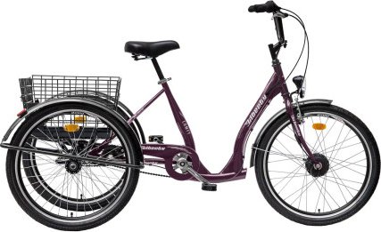 Liberty elektro tříkolka pro seniory COMFY 24, 3spd., 2026, fialová 36V 14Ah