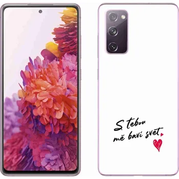 Pouzdro na mobilní telefon Gelový kryt mmCase na Samsung Galaxy S20 FE - zamilovaný text 1 bílé pozadí