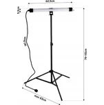 BERGE LED pracovní lampa na stativu 20W 1700lm