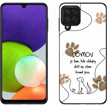 Pouzdro na mobilní telefon Gelový kryt mmCase na Samsung Galaxy A22 4G - psí motiv bílé pozadí