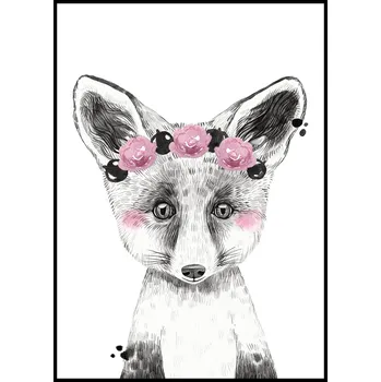 Plakát Jen tak z lásky Plakát Lištička Rozměr plakátu: A4 (21 x 29,7 cm), Varianta lištičky: Lištička s kytičkou