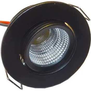 Žárovka Podhledové světlo černé, LED 1x3W denní bílá, 230V/3W