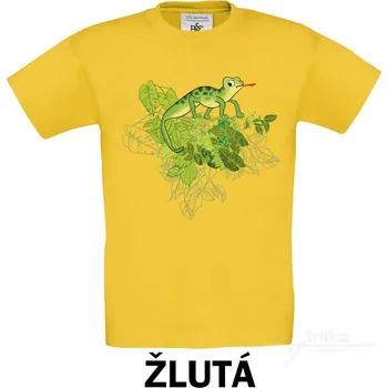 Dětská móda Tričko dětské KR, Chameleon zelený Barva: Žlutá, Velikost: 122