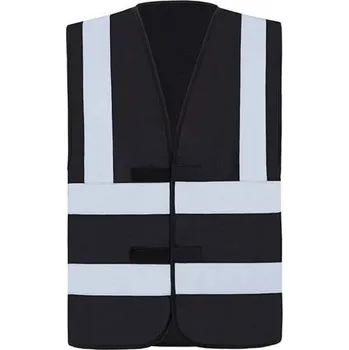 Pánská vesta Korntex Bezpečnostní vesta se čtyřmi reflexními pruhy Barva: Černá, Velikost: M KX140