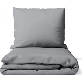 Povlečení Šedé povlečení na dvoulůžko z mikrosaténu 200x200 cm Basic – Bonami Essentials ID_1711624