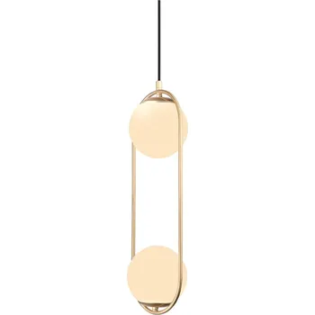 Závěsné svítidlo ve zlaté barvě se skleněným stínidlem ø 20 cm Arch – Squid Lighting ID_1690040