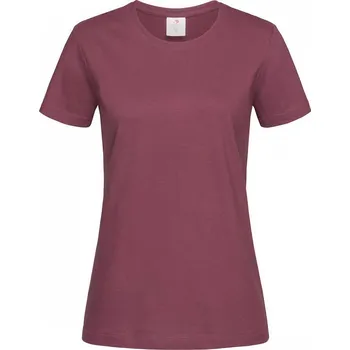Stedman Klasické dámské tričko Stedman na tělo s certifikací Vegan Barva: Červená vínová, Velikost: M