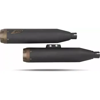 Výfuk pro motocykl Homologované koncovky výfuku motocyklu ZARD SLIP ON MUFFLERS HOMOLOGACE E4/E5 pro motocykl HARLEY DAVIDSON LOW RIDER ST / S rok 2017-2024 , barva černá/bronzová (řemeslná výroba Made In Italy)