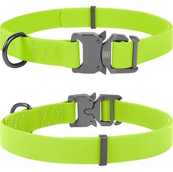 Obojek pro psa WAUDOG obojek voděodolný Collartex Fastex limetkově zelený (25-35cm/1,5cm)