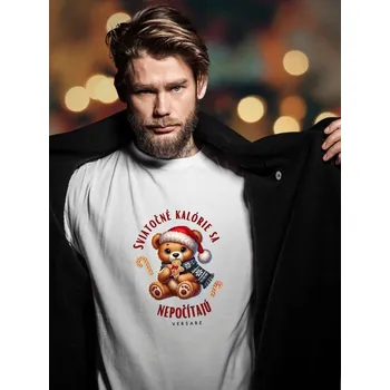 Pánské tričko Pánské vánoční VSB bílé tričko , VELIKOST S