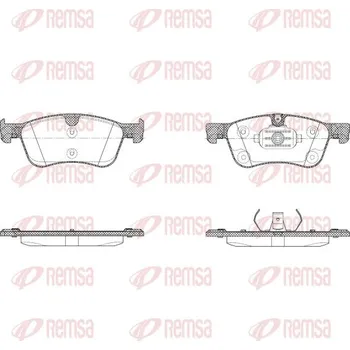 Brzdová destička Sada brzdových destiček, kotoučová brzda REMSA 1986.10