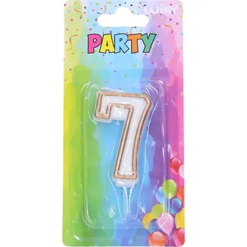 Dortová svíčka Párty svíčka 7 - zlatá