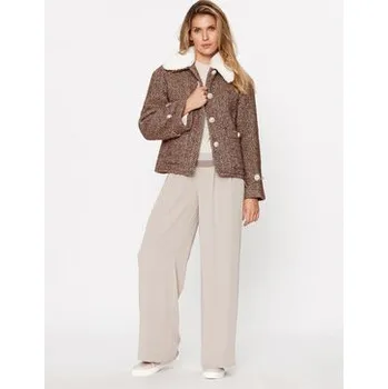 Dámské oblečení Custommade Vlněný kabát Herta 999511880 Hnědá Regular Fit S