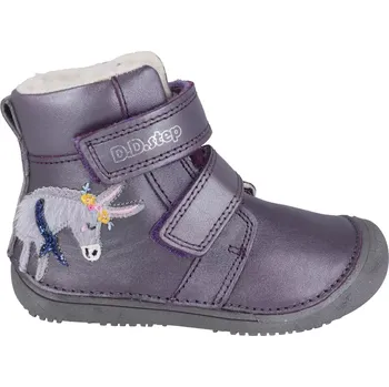 Dívčí tenisky DDstep 063 zimní boty - fialové - oslík 31