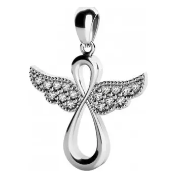 Řetízek Ráj snubních prstenů | Luxusní diamantový zlatý přívěšek z bílého zlata skladem - 4161