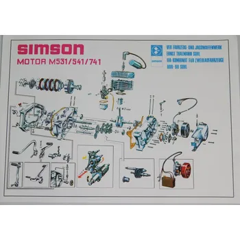Plakát MOTOMAX, s.r.o. Plakát motoru SIMSON S50 / 51 68 X 48cm *M