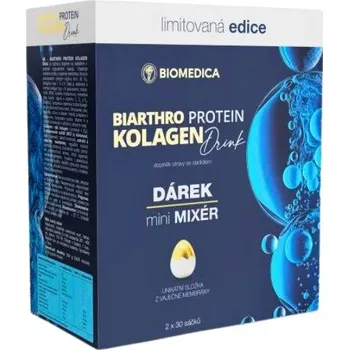 Biomedica Biarthro Protein Kolagen Drink, 2x 30 sáčků + dárek mini mixér