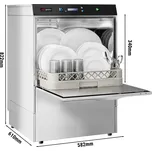 G.Gastro Myčka nádobí 3,9 kW - Bez vypuštěcího čerpadla - S čerpadlem mycího prostředku a přívodem oplachovacího prostředku (dvoustěnná)