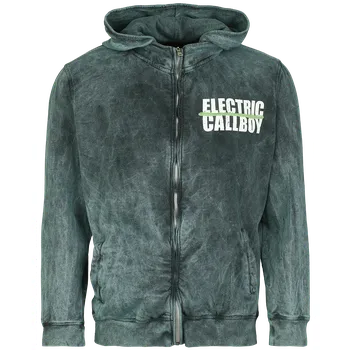 Pánská mikina Mikina s kapucí na zip z Electric Callboy - Spray Smile - Muži - petrolejová