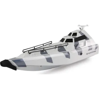 RC model lodě Amewi Trade GmbH RC vojenský člun Black Turbo s proudovým pohonem 420mm - šedá kamufláž
