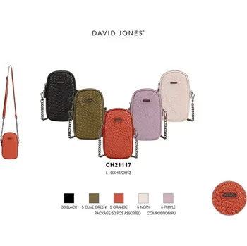 Módní doplněk David Jones Dámská mini crossbody kabelka David Jones CH21117, různé barvy Barva: Oranžová