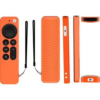 APPLE TV 4K SIRI REMOTE 2021, TV 4K SIRI REMOTE 2022 silikonový obal - barva oranžová