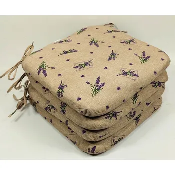 Podsedák Sedák 40x40 cm látka LEVANDULE set 4 kusy