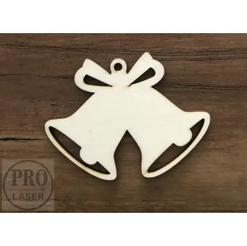 Vánoční ozdoba Dřevěná vánoční ozdoba zvonek dvojitý