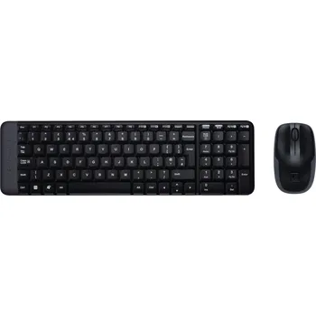 Logitech MK220 Wireless Desktop QWERTY US - set bezdrátové klávesnice a myši - černá
