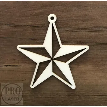 Vánoční ozdoba Dřevěná vánoční ozdoba hvězda prořezávaná