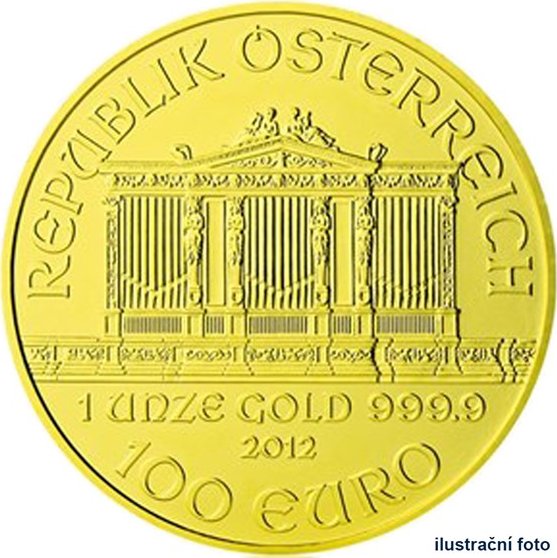 Zlatá investiční mince 1 Oz 100 EUR Wiener Philharmoniker