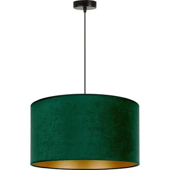 Duolla - Lustr na lanku ROLLER 1xE27/15W/230V tmavě pr. 40 cm zelená/zlatá