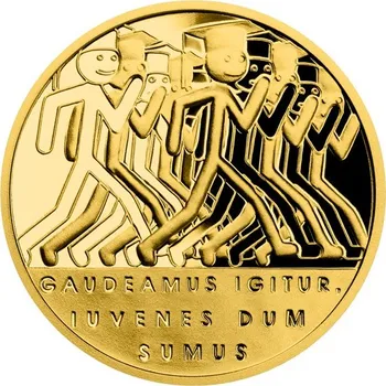 Zlatý dukát Latinské citáty - Gaudeamus igitur - Radujme se proof