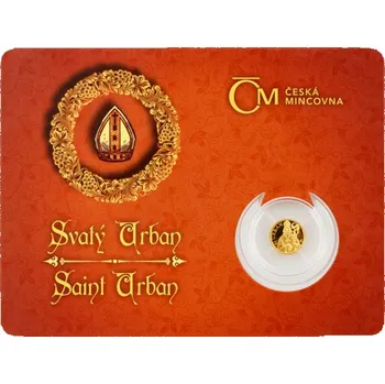 Zlatá mince Patroni - Svatý Urban proof
