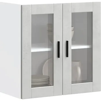 Kuchyňská nástěnná skříňka se skleněnými dvířky "Porto" Šedá 854151