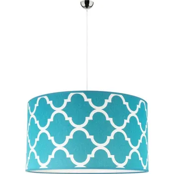 Duolla - Lustr na lanku MAROKO 1xE27/40W/230V pr. 45 cm tyrkysová/bílá