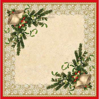 ubrus Bavlněný ubrus 55 x 55 cm - Vánoční zvonky