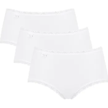 Dámská móda Kalhotky SLOGGI 24/7 COTTON LACE MIDI C3P bílá 50 0