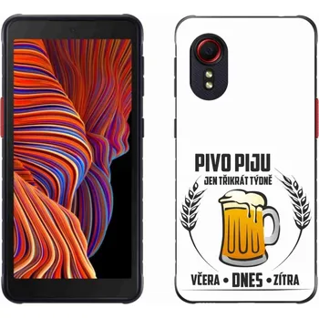 Pouzdro na mobilní telefon Gelový kryt mmCase na Samsung Galaxy Xcover 5 - pivní motiv bílé pozadí