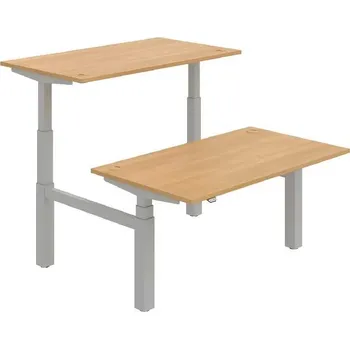 Kancelářský vozík HOBIS párový výškově stavitelný stůl MOTION DUAL MSD 3 1400, stand.ovládání, dub + doprava zdarma