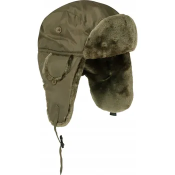 Čepice MILTEC Beranice ušanka s kožešinou zimní MA1® Pilot Mil-Tec® Oliv Velikost: S (53-54)